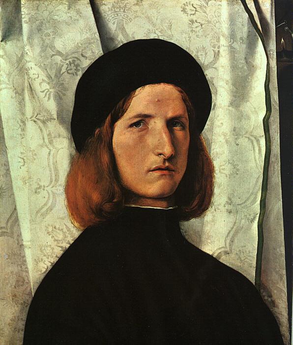 Lorenzo Lotto Portrait of a Young Man   cc oil painting picture